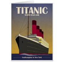 Titanic tryck för haveyelinerart déco hälsningskort