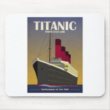Titanic tryck för haveyelinerart déco mus mattor