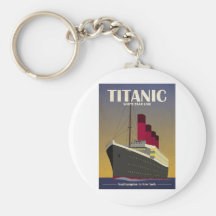 Titanic tryck för haveyelinerart déco nyckel ring