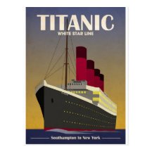 Titanic tryck för haveyelinerart déco vykort