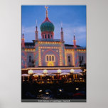 Tivoli arbeta i trädgården i Köpenhamnen, Danmark Affisch