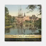 Tivoli parkerar, Köpenhamnen, Danmark Kylskåpsnagnet