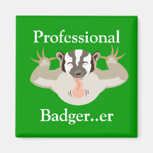 Tjata den Badger_Professional bäverskinnet… er Magnet För Kylskåp