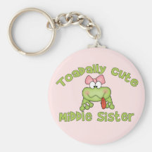 Toadally gullig mellersta syster nyckel ring