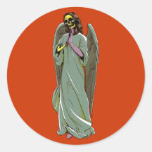 Todesengel angel death runder aufkleber