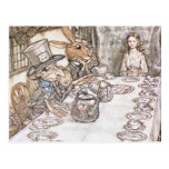 Tokig Hatter, Hare och Alice på Teabord Vykort