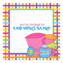 Tokiga hatters inbjudningar för Teaparty