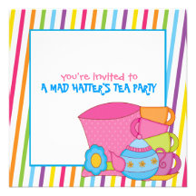 Tokiga hatters inbjudningar för Teaparty