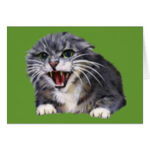 Tokigt grått kattkort