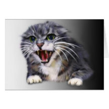 Tokigt grått kattkort