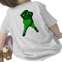Tokigt Tweedle den Dee Inked gröna påfyllningen Tshirts