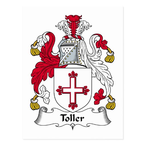 Tollerfamiljvapensköld Vykort
