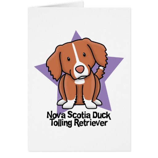 Tolling Retriever för Kawaii stjärnaNova Scotia an Hälsningskort