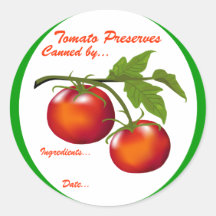 Tomatsylter som på burk etiketten rund klistermärke