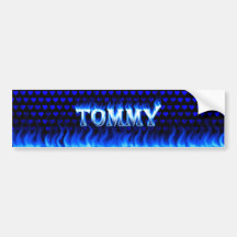 Tommy blått avfyrar och flammar bildekaldesign