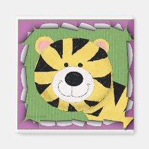 Tommy tiger magneter för kylskåp