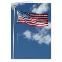 Tomt amerikanska flagganhälsningkort