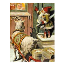 Tomte Nisse, aka jultomten Vykort