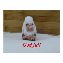 Tomte Nisse, aka jultomten Vykort