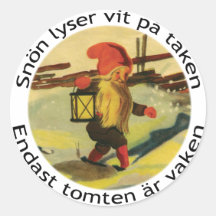 Tomten klistermärkear med den Viktor Rydberg dikt