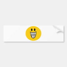 Toothy flin smiley bildekal
