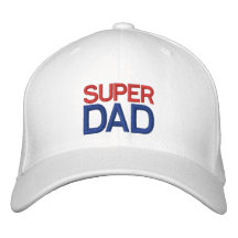 Toppen pappa - röd vit- och blåtthatt