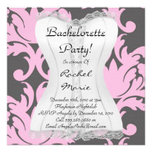 Toppet gulligt Bachelorette party Anpassningsbara Inbjudningskort