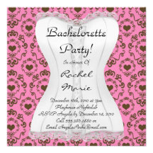 Toppet gulligt Bachelorette party Unika Inbjudningar