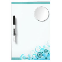 Torr-Raderingen för Aquablåtthibiskusen stiger omb Dry-Erase Whiteboards