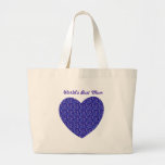 Tote bags för hjärta för anpassadeblåttSquiggle