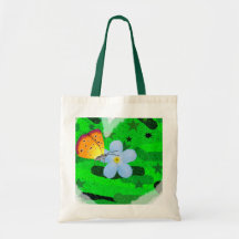 Totebag för blommahjärtafjäril tote bag