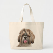 Totot för kanfas för strand för Shih Tzu valpstran Tygkasse