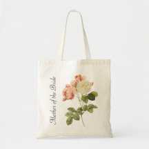 Totot för vintagepionbudens mamma hänger lös tote bags