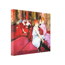 Toulouse-Lautrec - salong i ruen de Moulins Canvastryck