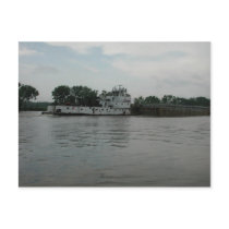 Towboats på den Illinois floden Vykort