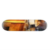 Trä shoppar med trä ösregnar anpassningsbara skateboard