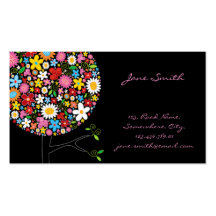 träd Businesscard för fatfatinvår blommorpop Visit Kort