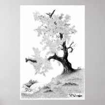 "Träd och berg," vid Jeff Camden Print