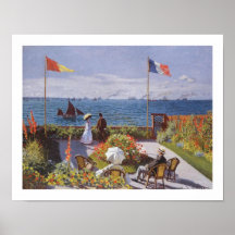 Trädgård på den Sanktt adressen vid Claude Monet Affischer