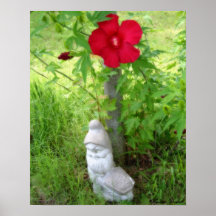 Trädgårds- Gnome och Mega blomma, Kendra Puckett Posters