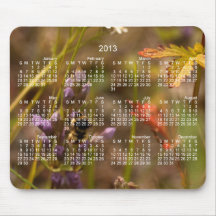 Trädgårds- HoneyBee; Kalender 2013 Mus Matta