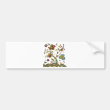 Traditionell Jacobean Deerwood broderi Bildekal