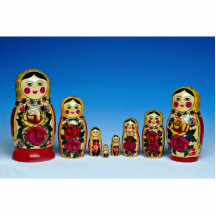 Traditionell målad rysk dockauppsättning photo sculptures