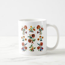 Traditionell Monmouth Jacobean broderi Kaffe Koppar