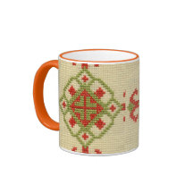 Traditionell ukrainsk broderi kaffe kopp