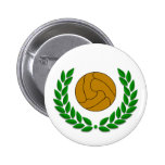 Traditionellt fotboll-/fotbollemblem knappar med nål