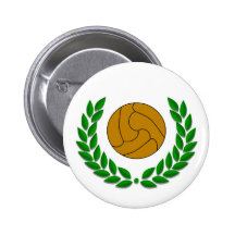 Traditionellt fotboll-/fotbollemblem knappar med nål