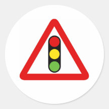 Trafikljus Runda Klistermärken