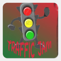 Trafikstockning Fyrkantiga Klistermärken