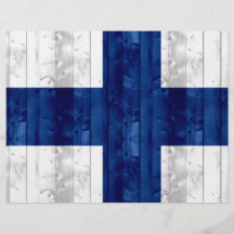Träfinlandssvensk flagga personliga flygblad
